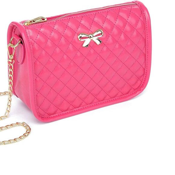 Hanbella Crossbody Purse for Women - Cute Quilted Leather Shoulder Bag with Gold - Picture 7 of 7